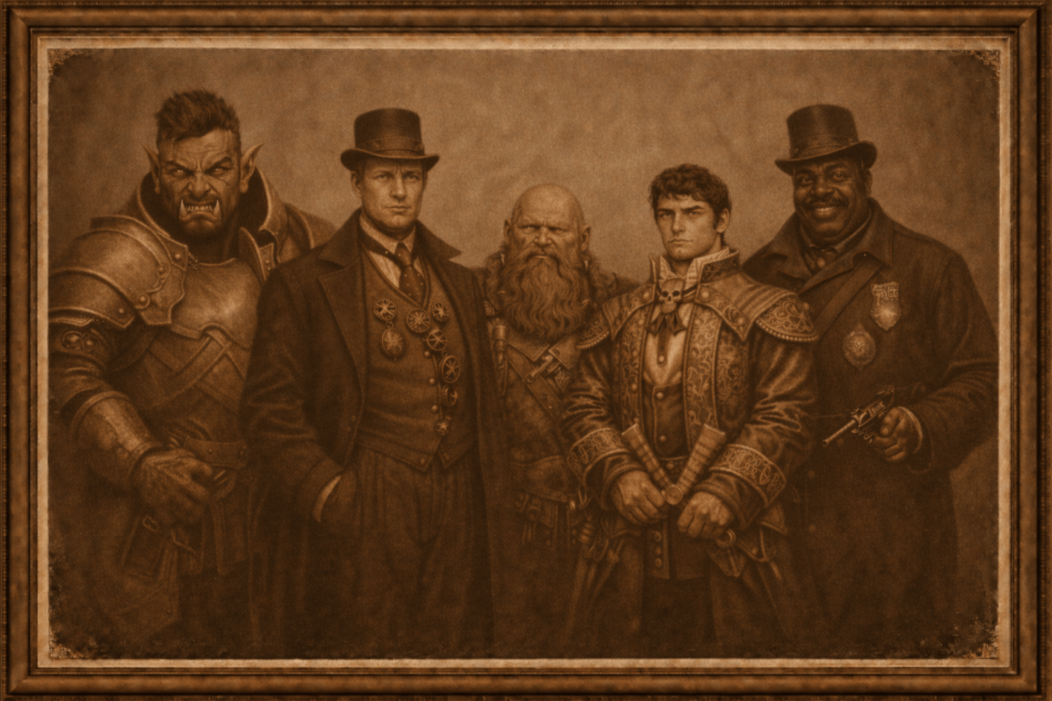 Victor Pucovskivich, Lusat Valthorne, Thorun Darkstone, Bogdan Moravec, Carl J. Winslow Victor Pucovskivich, Lusat Valthorne, Thorun Darkstone, Bogdan Moravec, Carl J. Winslow
